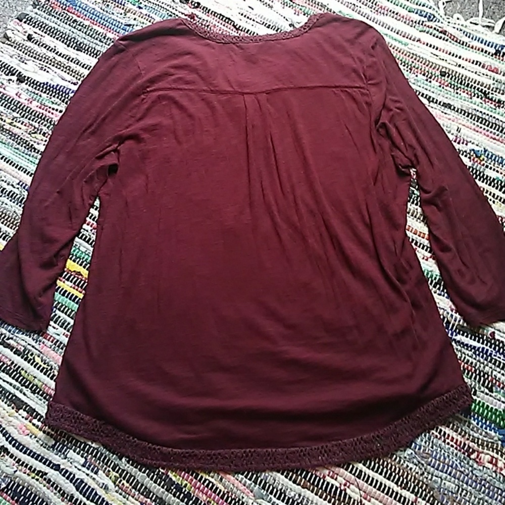 Lucky Brand Top with Crochet Detail - Picture 4 of 5
